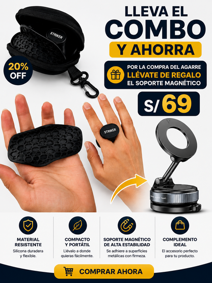 Agarre Silicona Gym Pesas Barra Guantes Almohadilla